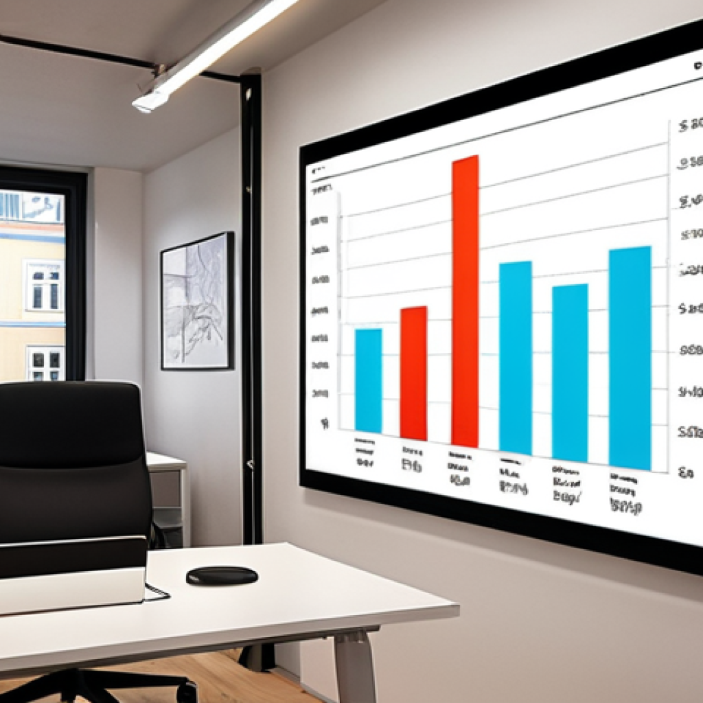 **A well-designed graph convincing a skeptical audience about an idea, with clear labels and effective use of color, presented in a modern office setting in Stockholm.**