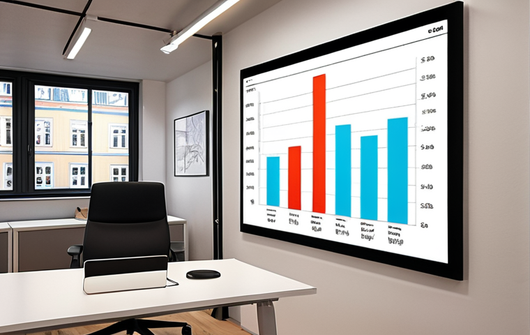 **A well-designed graph convincing a skeptical audience about an idea, with clear labels and effective use of color, presented in a modern office setting in Stockholm.**
